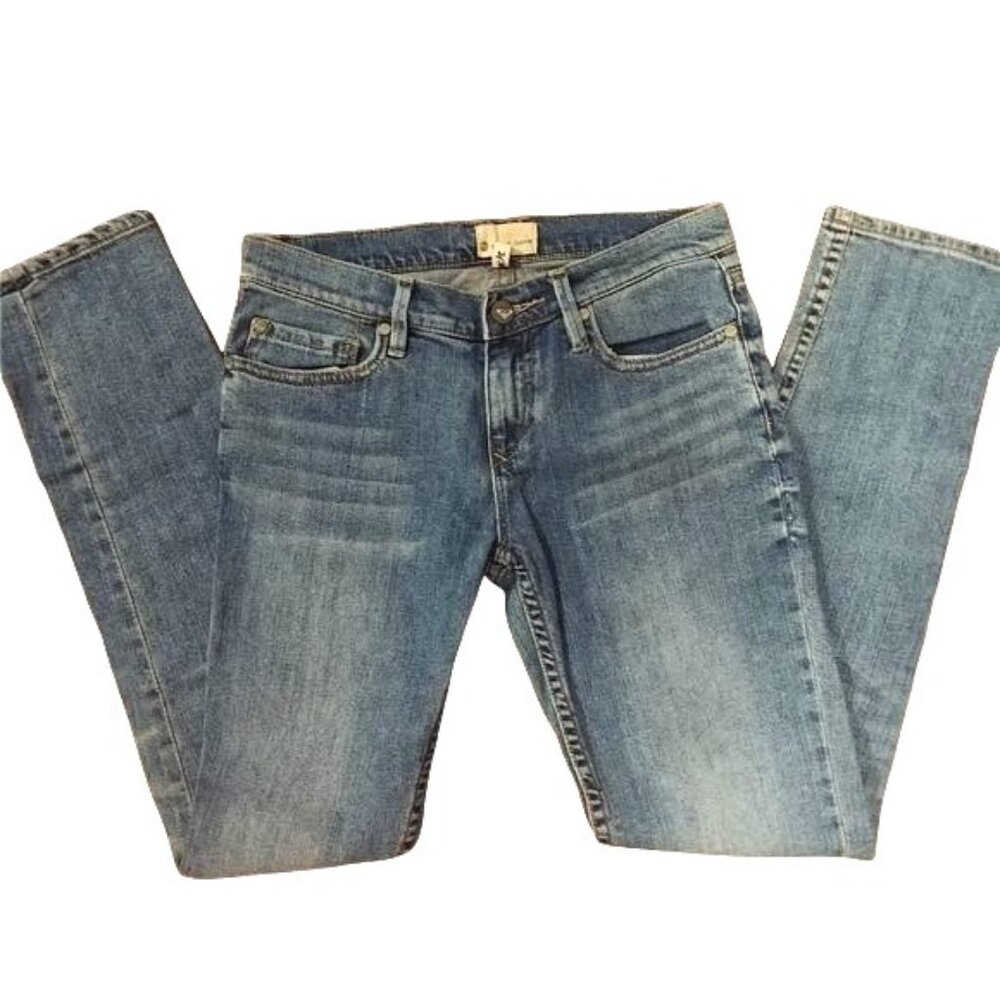 Roxy Junior's Sz 3 Light Wash Denim Jeans Straight Leg 5 Pocket Style M473186V2
